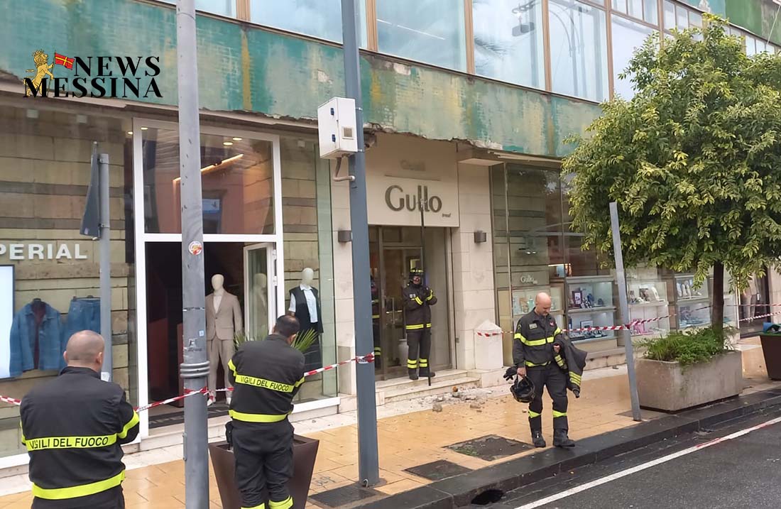 Maltempo: caduta calcinacci sul viale San Martino